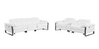 1246 Divanitalia Modular Power Triple Reclining Sofa and Console Loveseat Set with Power Headrests - Top Grain Italian Leather - White - SKU 1246-WHITE-6.5-HT-2PC - view 3