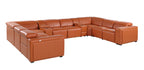 1224 Divanitalia 10-Piece U-Shaped Sectional Sofa in Top Grain Italian Leather with 4 Power Recliners & Power Headrests