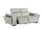 1224 Divanitalia 5-Piece Modular Power Reclining Sofa and Loveseat Set in Top Grain Italian Leather with 4 Power Recliners & Power Headrests - Light Grey - SKU 1224-LT-GREY-5.4-HT-2PC - view 10