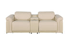 1126 Divanitalia 3-Piece Modular Power Reclining Loveseat in Top Grain Italian Leather with 2 Power Recliners & Power Headrests