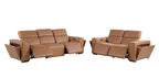 1224 Divanitalia 5-Piece Modular Power Reclining Sofa and Loveseat Set in Top Grain Italian Leather with 4 Power Recliners & Power Headrests - Cognac - SKU 1224-COGNAC-5.4-HT-2PC - view 4