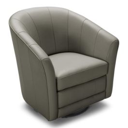 Greer Modern Grey Eco-Leather Accent Chair