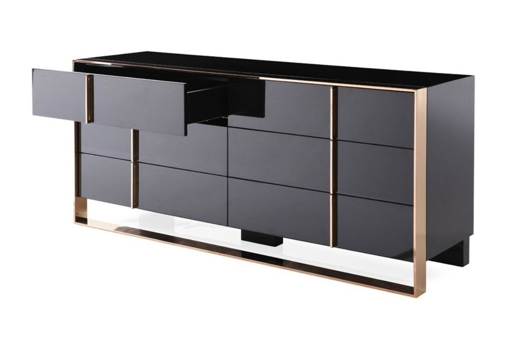Cartier Modern Black & Rosegold Dresser