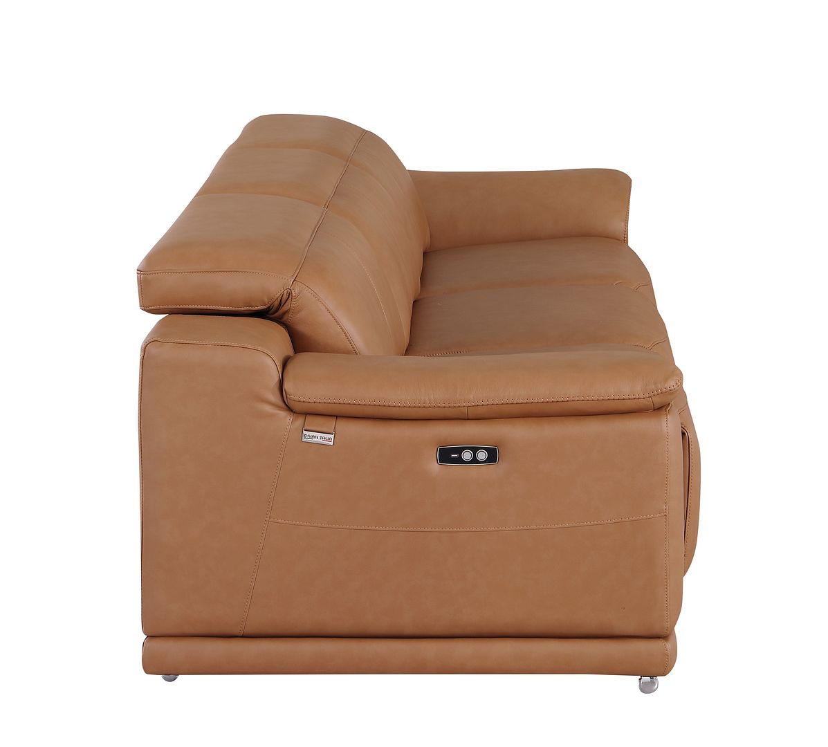 9762 Divanitalia 3-Piece Modular Power Reclining Sofa with 3 Power Recliners in Top Grain Italian Leather