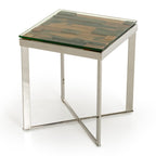 Santiago Modern Rectangular Wood Mosaic End Table
