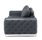 1050 Divanitalia Chair in Top-grain Italian Leather - Dark Grey - SKU 1050-DK-GRAY-CH - view 5