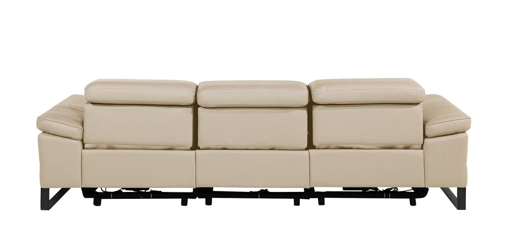 1246 Divanitalia Modular Power Triple Reclining Sofa with Power Reclining Headrests - Top Grain Italian Leather - Beige - SKU 1246-BEIGE-3.3-HT - view 7