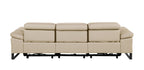 1246 Divanitalia Modular Power Triple Reclining Sofa with Power Reclining Headrests - Top Grain Italian Leather - Beige - SKU 1246-BEIGE-3.3-HT - view 7