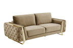1051 Divanitalia Beige Sofa in Velvet Fabric