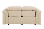 1126 Divanitalia Power Reclining Loveseat in Top Grain Italian Leather with 2 Power Recliners & Power Headrests