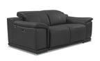 9762 Divanitalia Top Grain Italian Leather Power Reclining Sofa and Loveseat Set with Adjustable Headrests - Dark Grey - SKU 9762-POWER-DARK GRAY 2PC (S/L) - GROUP - view 4
