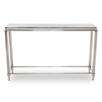 Agar Modern Glass & Stainless Steel Console Table