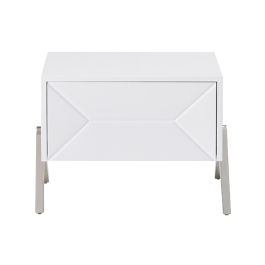 Candid Modern White Nightstand