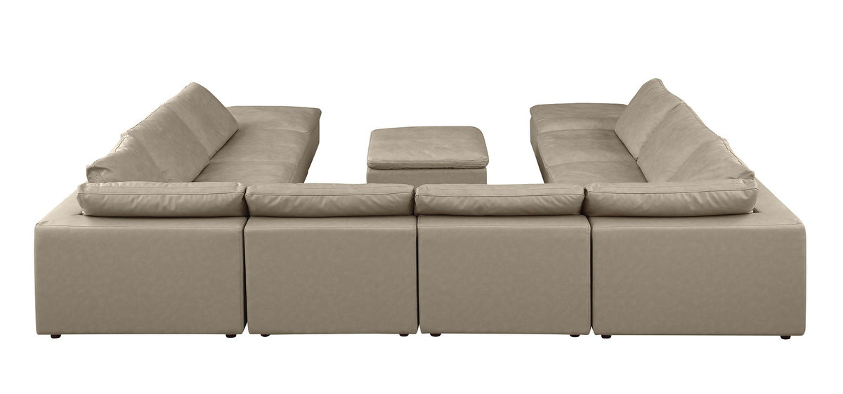 1100 Divanitalia 11-Piece Sectional Sofa with Chaise - Beige - SKU 1100-BEIGE-11.8-U-CHAISE - view 6