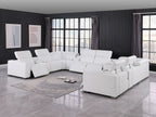 1208 12 Piece U-Shaped Leather Sectional Sofa with 4 Power Recliners & Power Headrest