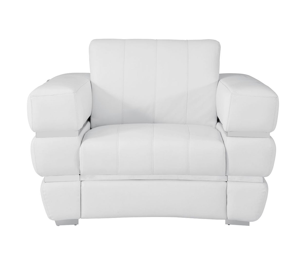 904 Divanitalia Chair in Top-grain Italian Leather - White - SKU 904-CH-WHITE