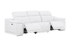 2679 Genuine Leather Reclining Set - Sofa and Loveseat with 4 Power Recliners - White - SKU 2679-WHITE-5.4-HT-2PC - view 4
