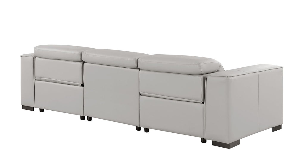 1208 Genuine Leather Triple Power Reclining Sofa