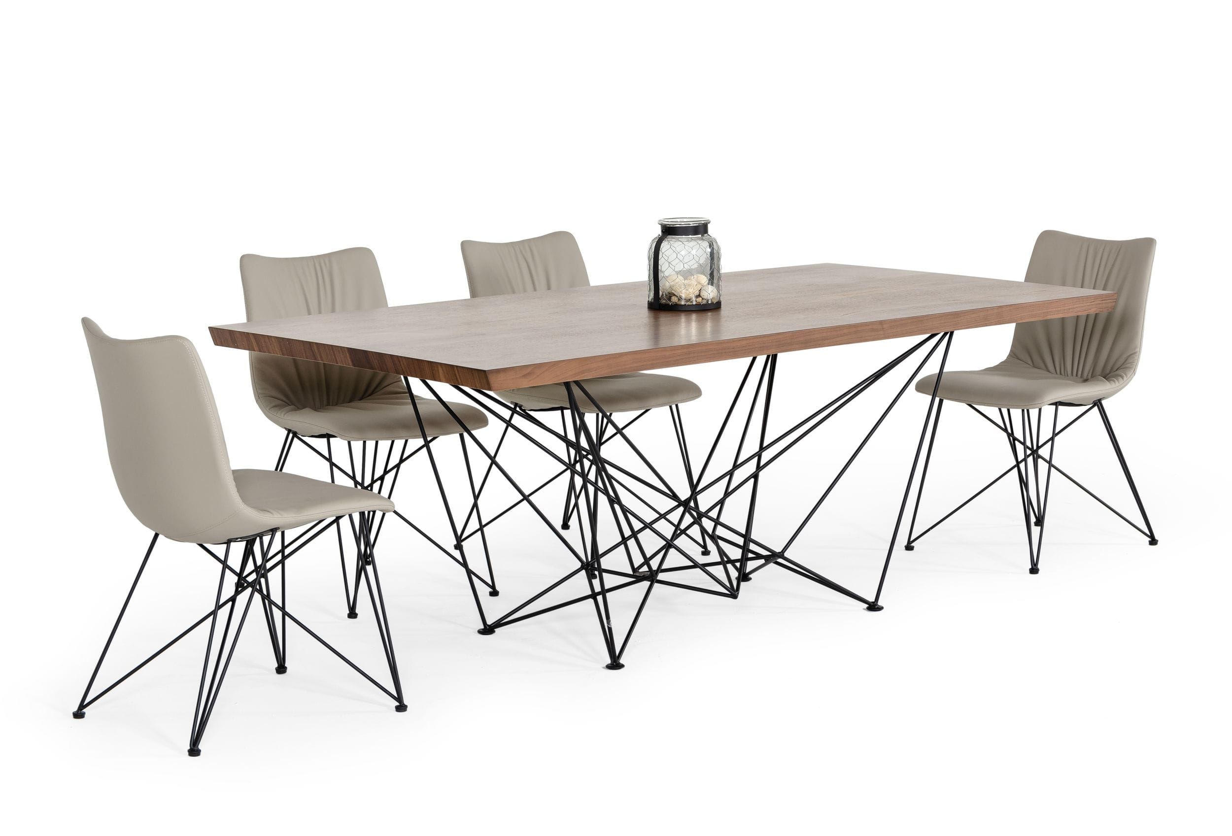 Naomi Modern Walnut Dining Table