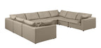 1100 Divanitalia 8-Piece U-Shaped Sectional Sofa in Top-grain Italian Leather