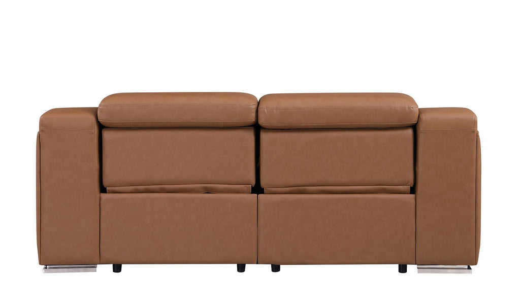 1116 Divanitalia 2-Piece Modular Power Reclining Loveseat in Top Grain Italian Leather with 2 Power Recliners & Power Headrests