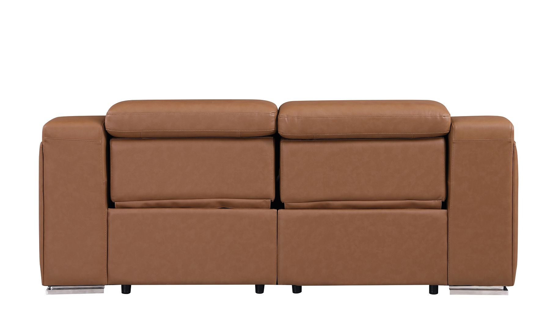 1116 Divanitalia 2-Piece Modular Power Reclining Loveseat in Top Grain Italian Leather with 2 Power Recliners & Power Headrests