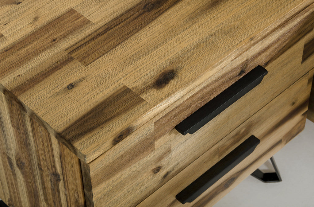 Sala Modern Light Wood Dresser & Mirror Set