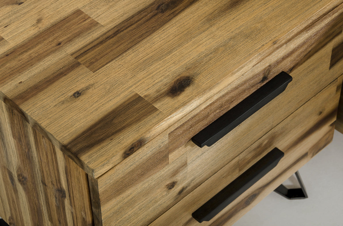 Sala Modern Light Wood Dresser & Mirror Set