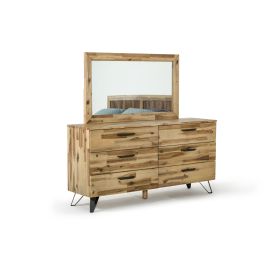 Sala Modern Light Wood Dresser & Mirror Set