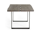 Murphy - Modern Grey Aged Oak & Black Metal Dining Table