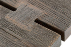 Murphy - Modern Grey Aged Oak & Black Metal Dining Table