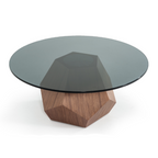 Rackham Mid-Century Walnut & Smoked Glass Coffee Table