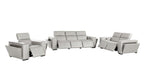 1224 Divanitalia 6-Piece Modular Power Reclining Sofa, Loveseat & Chair Set in Top Grain Italian Leather with 6 Power Recliners & Power Headrests - Light Grey - SKU 1224-LT-GREY-6.6-HT-3PC - view 4