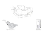 9762 Divanitalia Top Grain Italian Leather Power Reclining Chair with Adjustable Headrests - White - SKU 9762-PWR-CH-WHITE - view 9