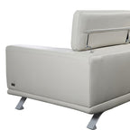 Brustle Modern Light Grey Eco-Leather Lounge Chair