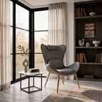 Britt Modern Grey Fabric Accent Chair