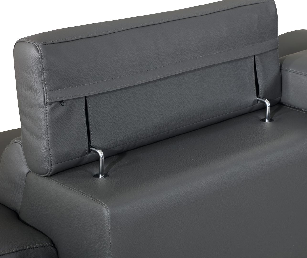 636 Divanitalia Dark Gray Sofa in Top-grain Italian Leather