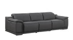 9762 Divanitalia 3-Piece Modular Power Reclining Sofa with 2 Power Recliners in Top Grain Italian Leather