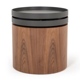 Bascom Modern Walnut End Table with Swivel Top