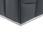 998 Divanitalia Cream Left Arm Facing Sectional Sofa in Top-grain Italian Leather - Dark Grey - SKU 998-Sectional-LAF-CHAISE-DARK GREY - view 10