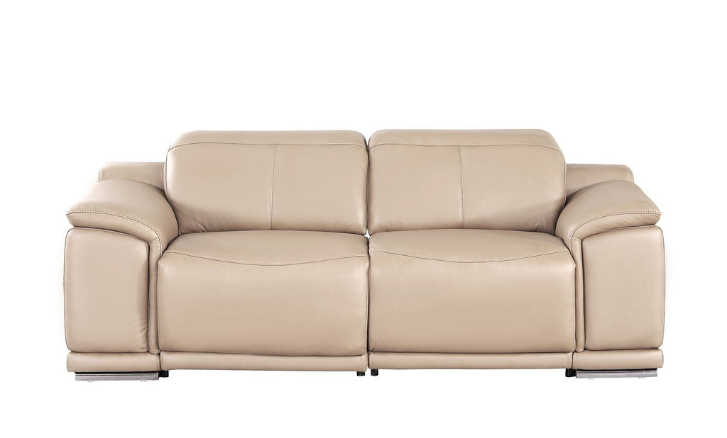 2679 Genuine Leather Loveseat with Dual Power Recliners - Beige - SKU 2679-BEIGE-2.2-HT - view 3