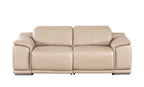 2679 Genuine Leather Loveseat with Dual Power Recliners - Beige - SKU 2679-BEIGE-2.2-HT - view 3