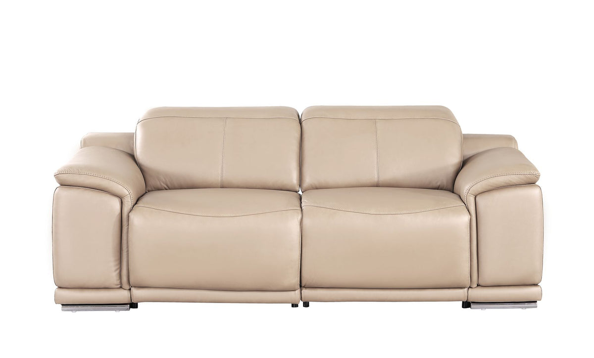 2679 Genuine Leather Loveseat with Dual Power Recliners - Beige - SKU 2679-BEIGE-2.2-HT - view 3