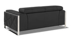 903 Divanitalia Loveseat with Adjustable Headrest in Top-grain Italian Leather