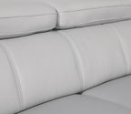 415 Divanitalia Sofa with Adjustable Headrest in Top-grain Italian Leather - Light Grey - SKU 415-S-LIGHT GRAY - view 8