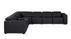 1224 Divanitalia 7-Piece L-Shaped Sectional Sofa in Top Grain Italian Leather with 3 Power Recliners & Power Headrests - Black - SKU 1224-BLACK-7PC-3PWR-SECTIONAL - view 5