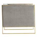 Carlos Modern Grey Velvet & Gold Accent Chair