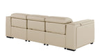 1224 Divanitalia 3-Piece Modular Power Reclining Sofa in Top Grain Italian Leather with 3 Power Recliners & Power Headrests - Beige - SKU 1224-BEIGE-3.3-HT - view 6