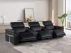 1126 Divanitalia 5-Piece Modular Power Reclining Sofa in Top Grain Italian Leather with 3 Power Recliners & Power Headrests