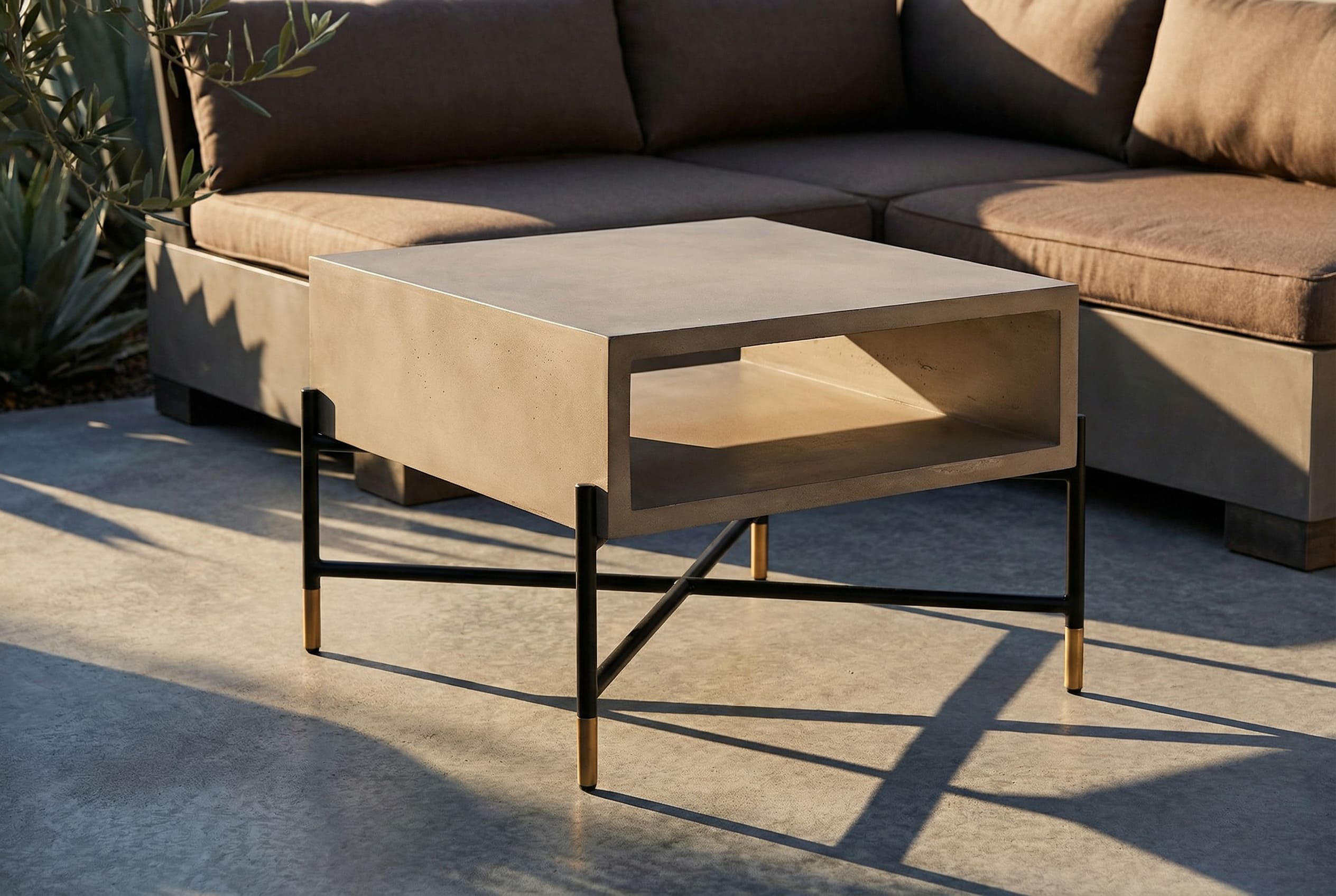 Walker Modern Concrete & Metal Nightstand